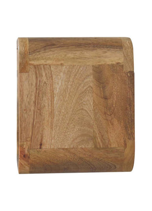 Extra Mini Wall Mounted Curved Oak-ish Bedside with Open Slot