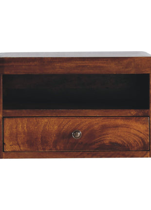 Chunky Chestnut 1 Drawer Wall Mounted Nightstand