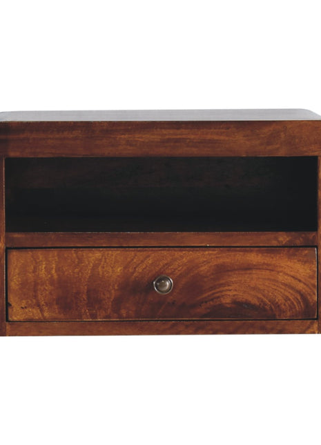 Chunky Chestnut 1 Drawer Wall Mounted Nightstand