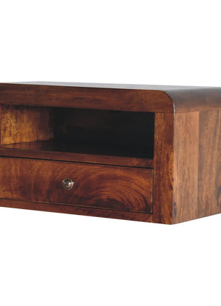 Chunky Chestnut 1 Drawer Wall Mounted Nightstand
