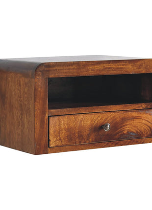 Chunky Chestnut 1 Drawer Wall Mounted Nightstand