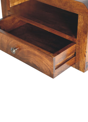 Chunky Chestnut 1 Drawer Wall Mounted Nightstand