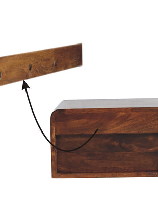Chunky Chestnut 1 Drawer Wall Mounted Nightstand