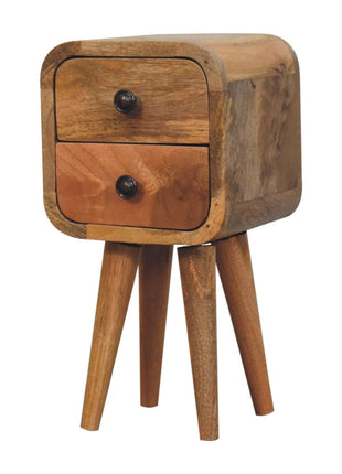 Extra Mini Curved Oak-ish Bedside