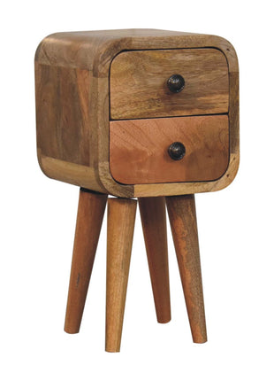 Extra Mini Curved Oak-ish Bedside