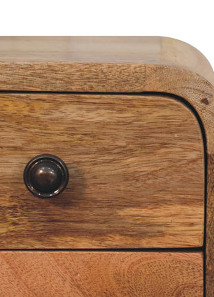 Extra Mini Curved Oak-ish Bedside