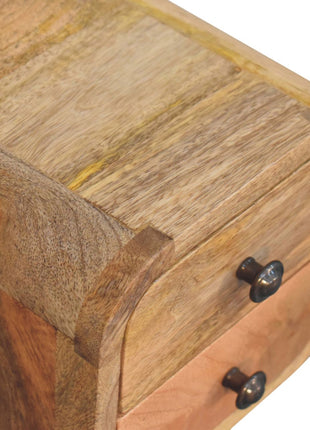 Extra Mini Curved Oak-ish Bedside