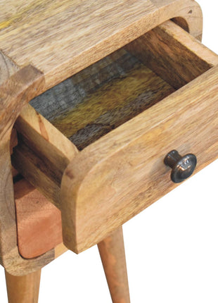 Extra Mini Curved Oak-ish Bedside