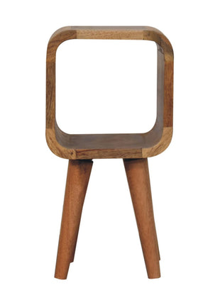 Extra Mini Minimalist Open Curved Oak-ish Bedside