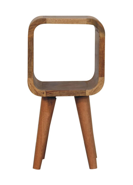 Extra Mini Minimalist Open Curved Oak-ish Bedside