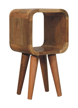 Extra Mini Minimalist Open Curved Oak-ish Bedside