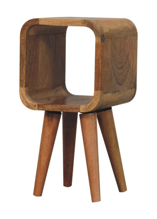 Extra Mini Minimalist Open Curved Oak-ish Bedside