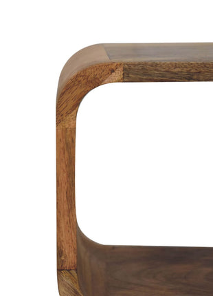 Extra Mini Minimalist Open Curved Oak-ish Bedside