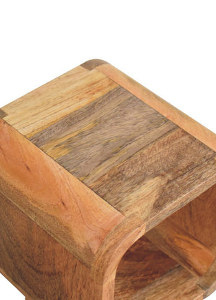Extra Mini Minimalist Open Curved Oak-ish Bedside