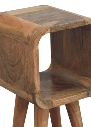 Extra Mini Minimalist Open Curved Oak-ish Bedside