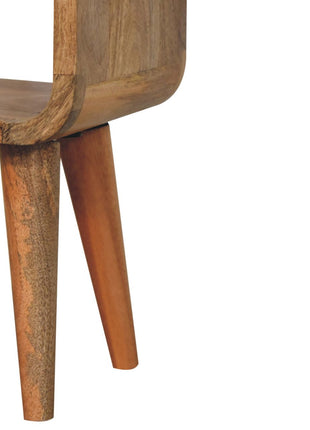 Extra Mini Minimalist Open Curved Oak-ish Bedside