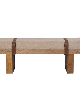 Belmont Bouclé-Bank in Creme