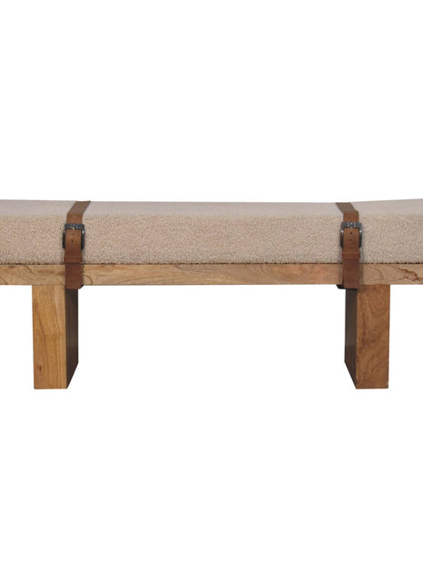 Belmont Cream Boucle Bench