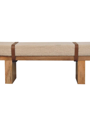 Belmont Bouclé-Bank in Creme