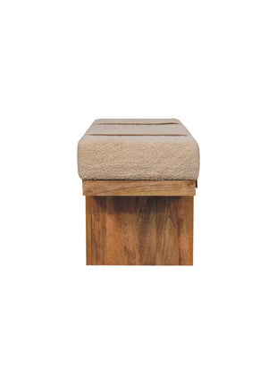 Belmont Bouclé-Bank in Creme