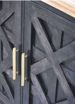 Regal Ash Black Rustic Sideboard