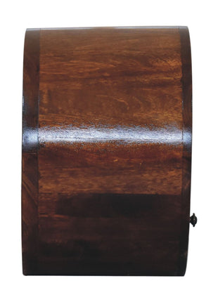 Floating Circle Chestnut Bedside