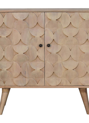 Hourglass Carved Marble Cabinet