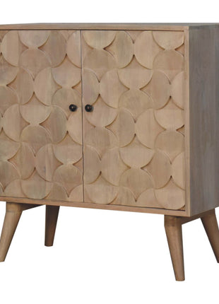 Hourglass Carved Marble Cabinet