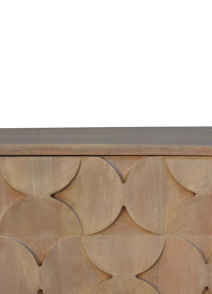 Hourglass Carved Marble Cabinet