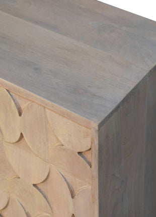 Hourglass Carved Marble Cabinet
