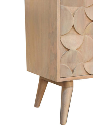 Hourglass Carved Marble Cabinet