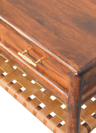 Regency Woven Console Table with 2 drawers