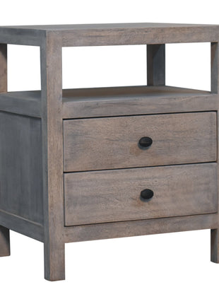 Acid Wash 2 Drawer Open Bedside
