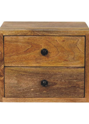 Solis 2-Drawer Oak-ish Wall Mounted Nightstand