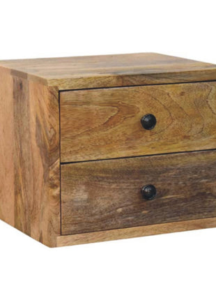 Solis 2-Drawer Oak-ish Wall Mounted Nightstand