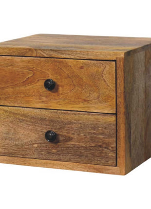 Solis 2-Drawer Oak-ish Wall Mounted Nightstand