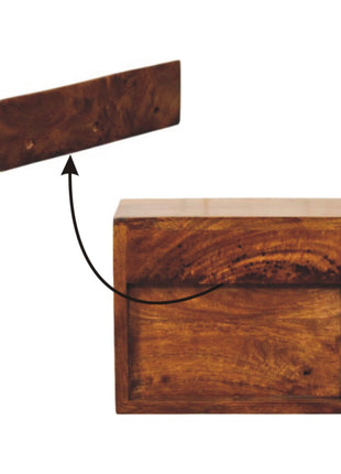 Solis 1-Drawer Chestnut Wall Mounted Nightstand