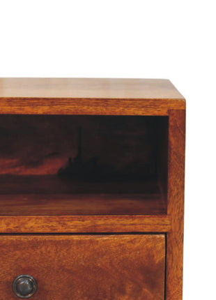 Solis 1-Drawer Chestnut Wall Mounted Nightstand
