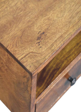 Solis 1-Drawer Chestnut Wall Mounted Nightstand