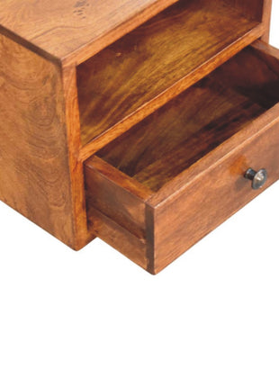 Solis 1-Drawer Chestnut Wall Mounted Nightstand