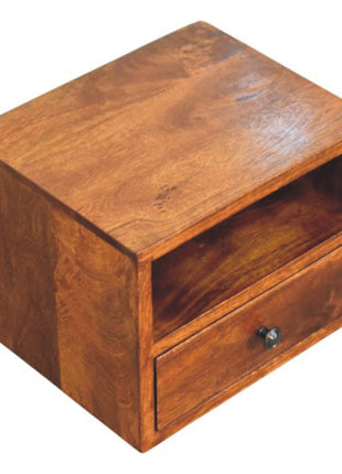 Solis 1-Drawer Chestnut Wall Mounted Nightstand