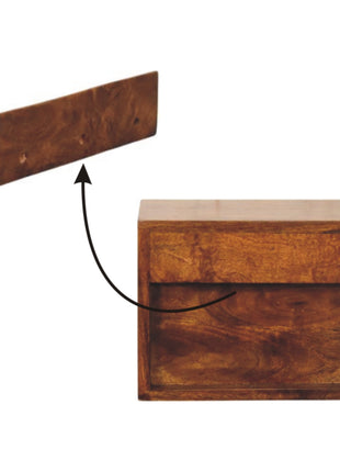 Solis 2-Drawer Chestnut Wall Mounted Nightstand