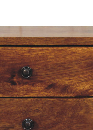 Solis 2-Drawer Chestnut Wall Mounted Nightstand