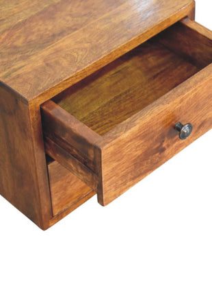 Solis 2-Drawer Chestnut Wall Mounted Nightstand