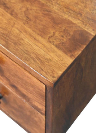 Solis 2-Drawer Chestnut Wall Mounted Nightstand