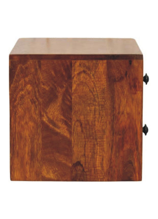 Solis 2-Drawer Chestnut Wall Mounted Nightstand