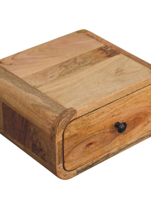 Avora Mini-Nachttisch zur Wandmontage, Eichenholz, 1 Schublade