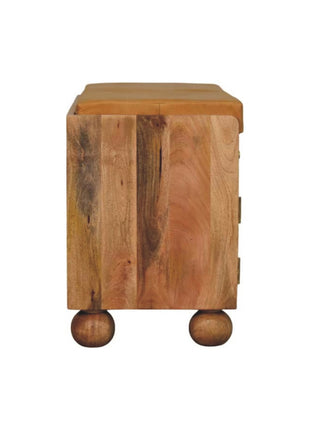 Shutter Oak-ish Shoe Rack with 2 drawers