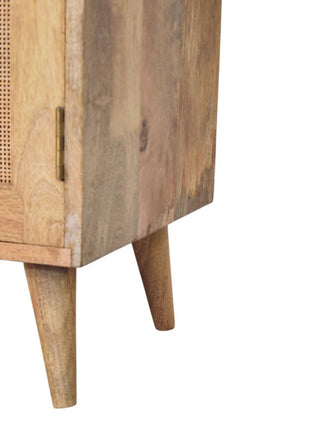 Banco Larissa de 2 ranuras con aspecto de roble