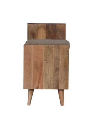 Banco Larissa de 2 ranuras con aspecto de roble